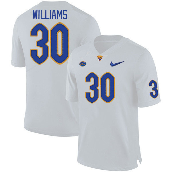 Men #30 Caleb Williams Pitt Panthers College Football Jerseys Stitched Sale-White